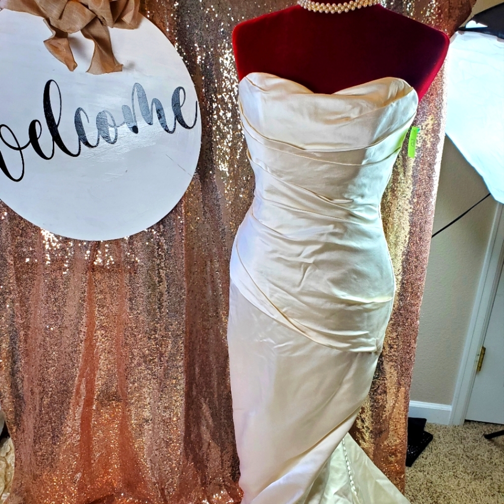 Marisa SILK Ivory Wedding Dress gown